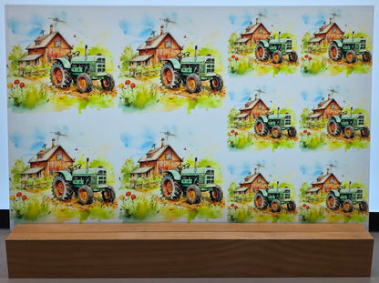 DecoCraft - Scenic Tiles Series - Watercolor Farmhouses - Morning Chores