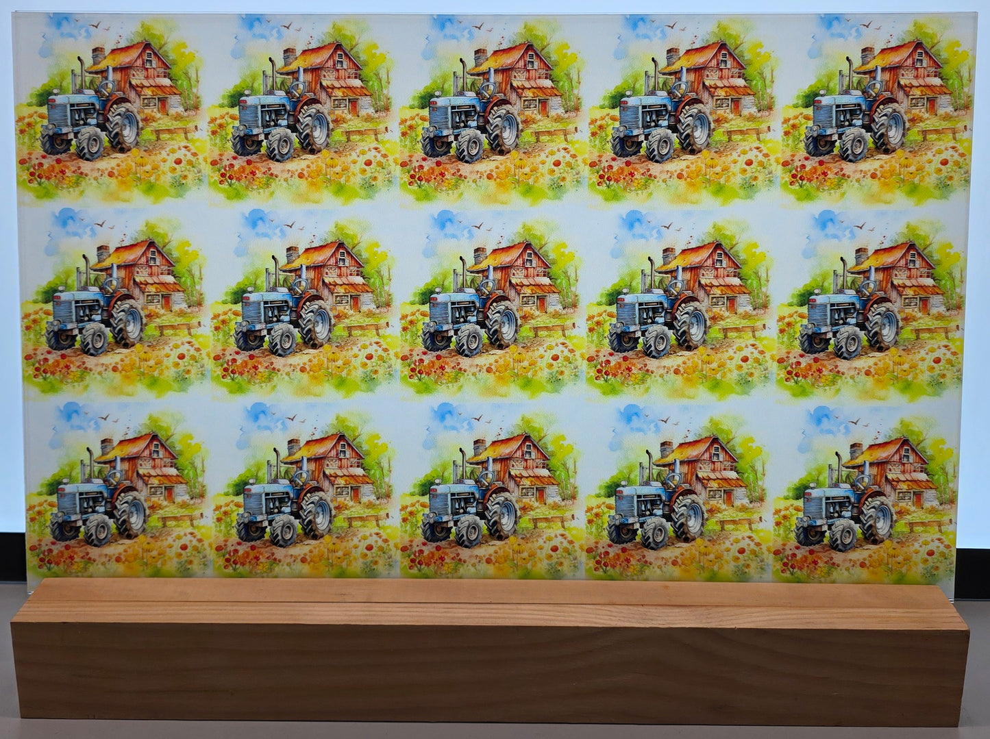 DecoCraft - Scenic Tiles Series - Watercolor Farmhouses - Back Forty Workhouse