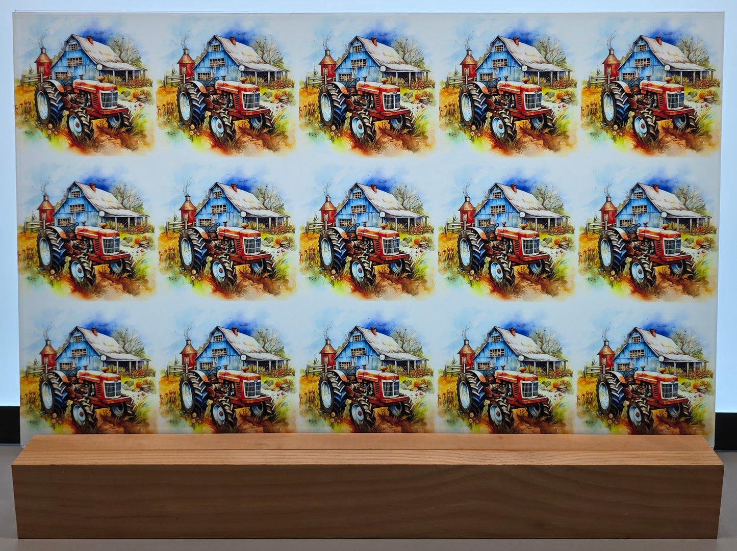 DecoCraft - Scenic Tiles Series - Watercolor Farmhouses - Rust & Roots