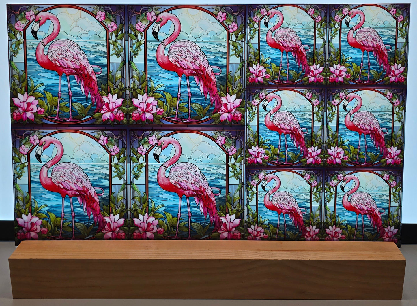 DecoCraft - Scenic Elevated Texture Tiles - Garden Grace Flamingo