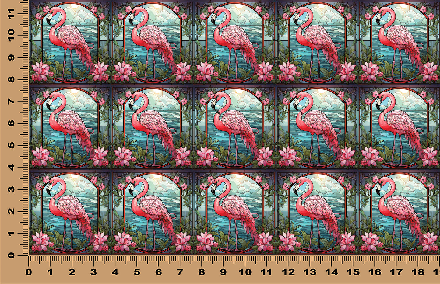 DecoCraft - Scenic Elevated Texture Tiles - Garden Grace Flamingo