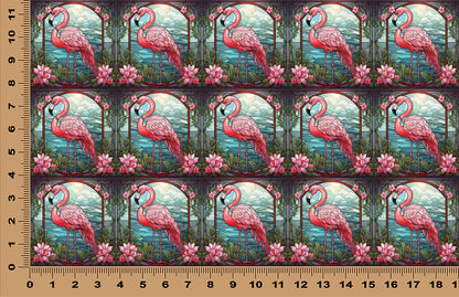 DecoCraft - Scenic Elevated Texture Tiles - Garden Grace Flamingo