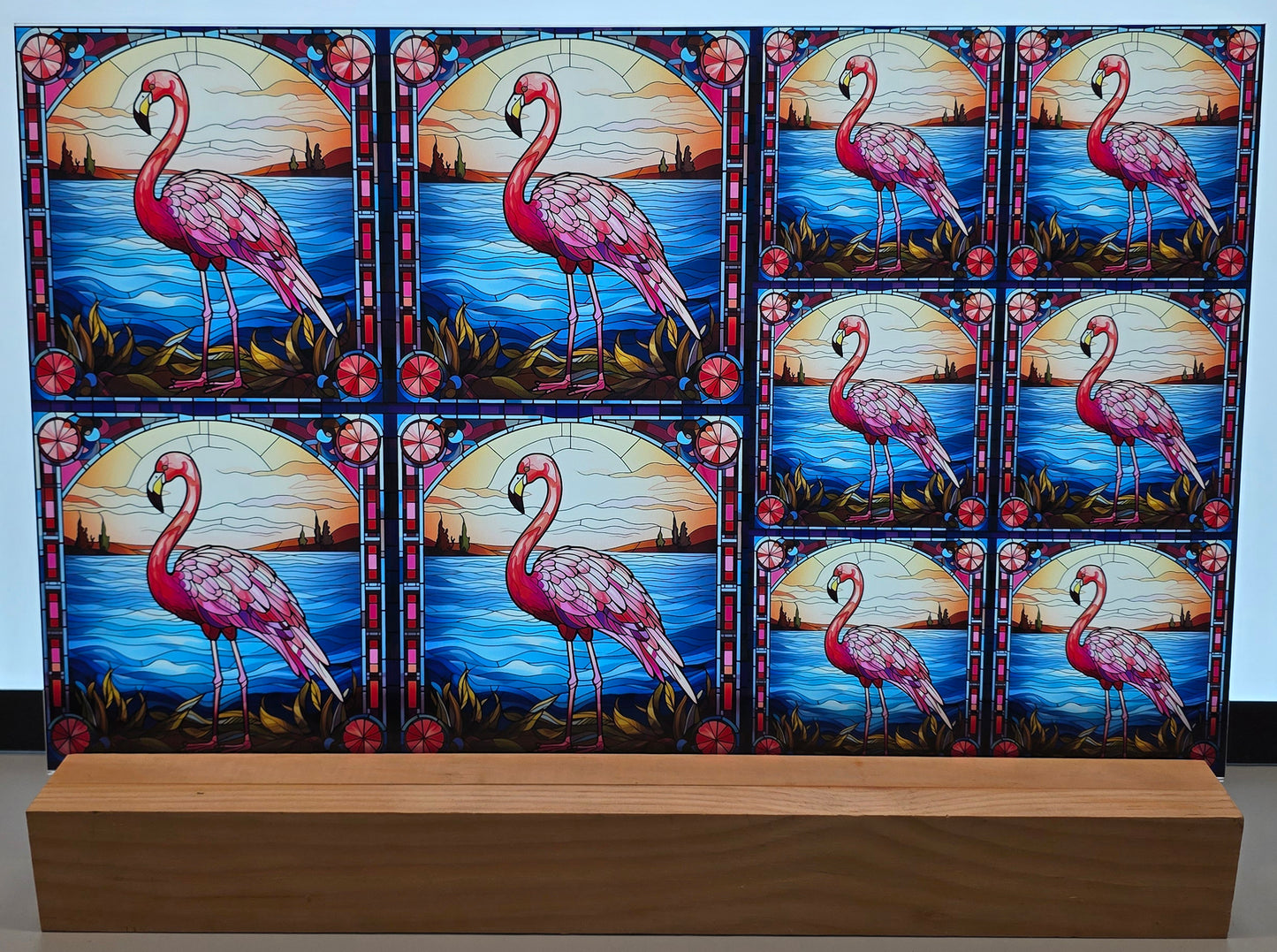 DecoCraft - Scenic Elevated Texture Tiles - Coastal Glow Flamingo