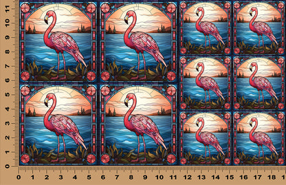 DecoCraft - Scenic Elevated Texture Tiles - Coastal Glow Flamingo