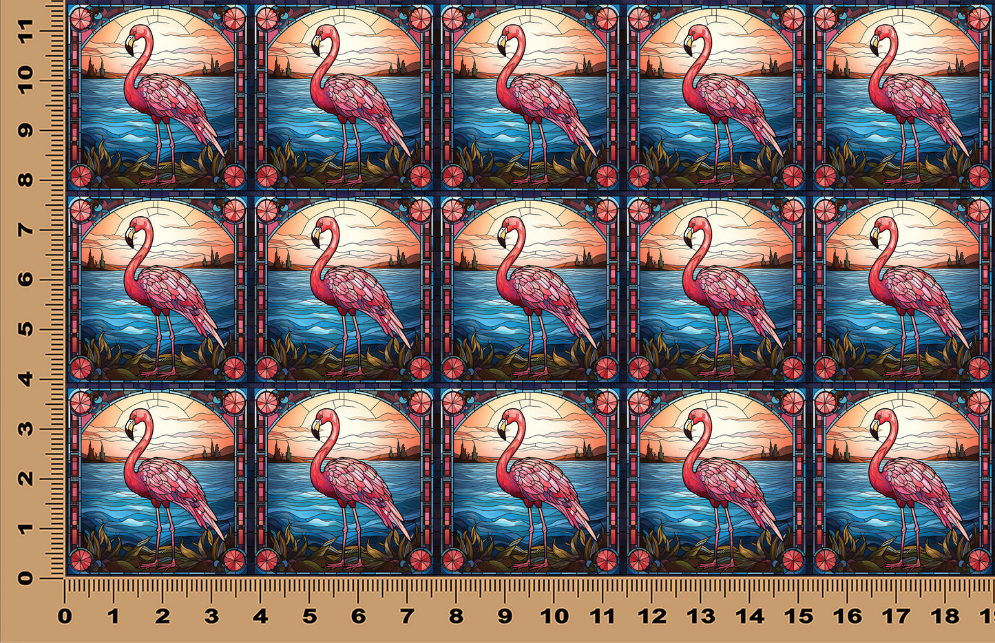 DecoCraft - Scenic Elevated Texture Tiles - Coastal Glow Flamingo