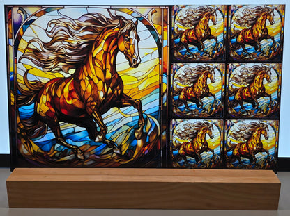 DecoCraft - Scenic Elevated Texture Tiles - Sunfire Stallion