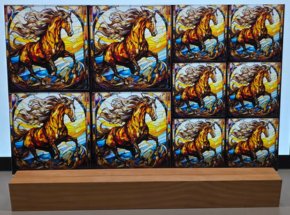 DecoCraft - Scenic Elevated Texture Tiles - Sunfire Stallion