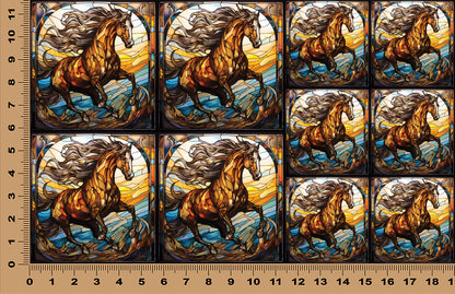 DecoCraft - Scenic Elevated Texture Tiles - Sunfire Stallion