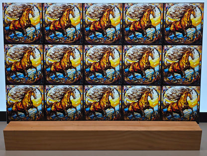 DecoCraft - Scenic Elevated Texture Tiles - Sunfire Stallion