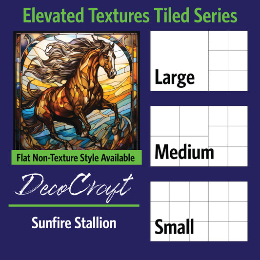 DecoCraft - Scenic Elevated Texture Tiles - Sunfire Stallion