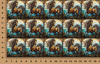 DecoCraft - Scenic Elevated Texture Tiles - Mountain Wind Stallion