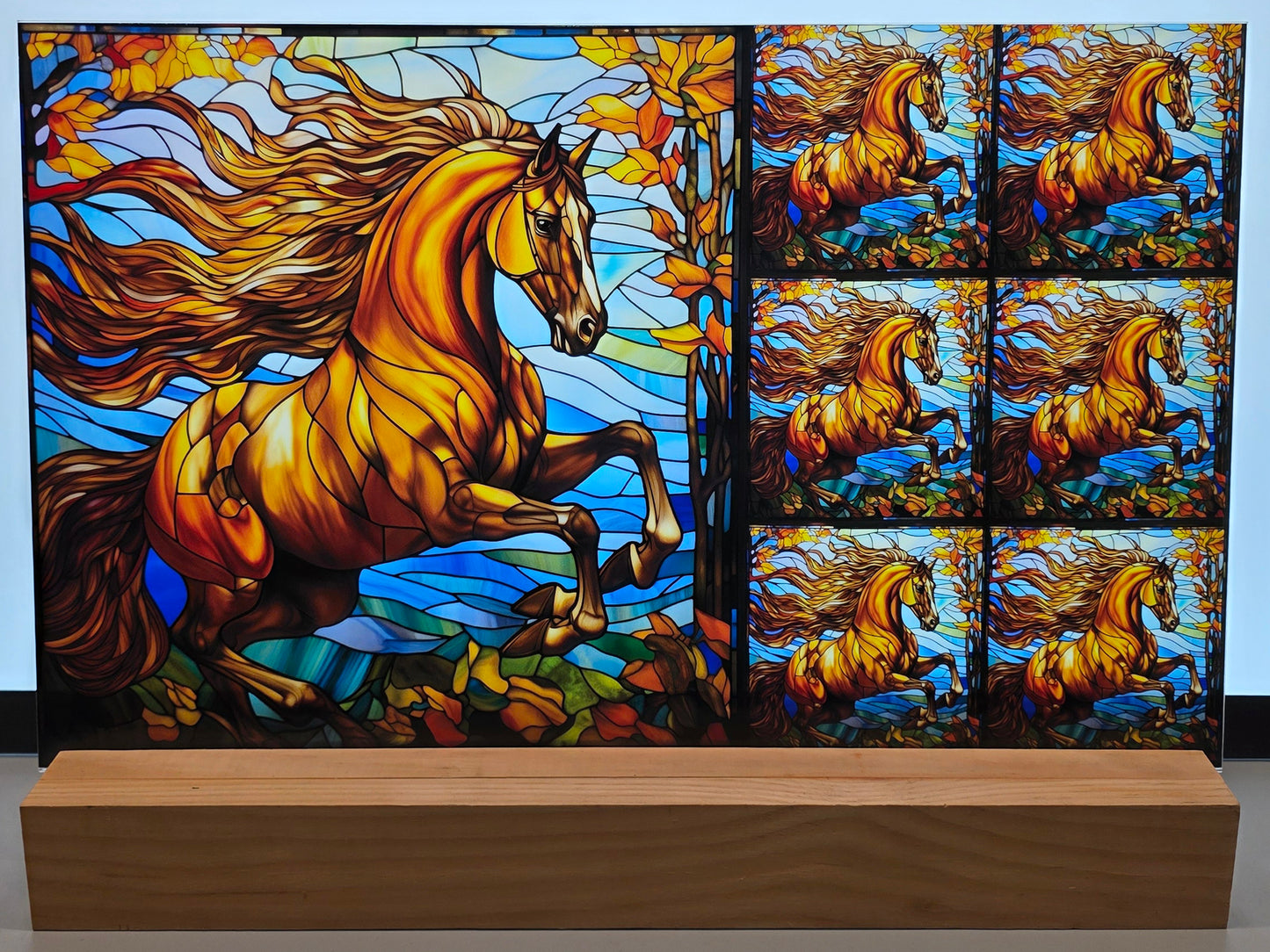 DecoCraft - Scenic Elevated Texture Tiles - Autumn Blaze Stallion