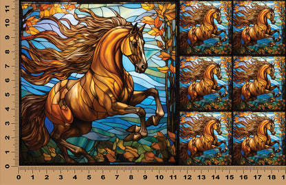 DecoCraft - Scenic Elevated Texture Tiles - Autumn Blaze Stallion