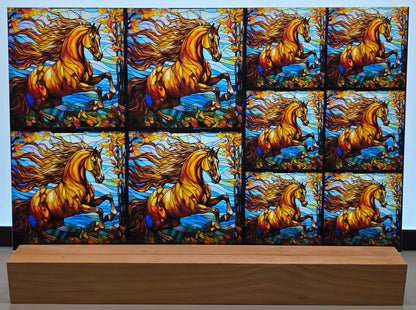 DecoCraft - Scenic Elevated Texture Tiles - Autumn Blaze Stallion