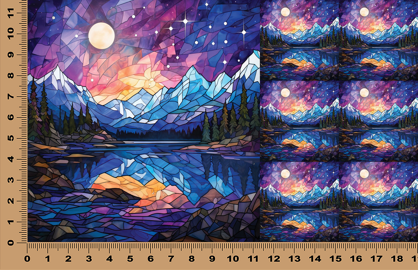 DecoCraft - Scenic Elevated Texture Tiles - Twilight Reflections