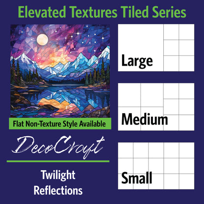 DecoCraft - Scenic Elevated Texture Tiles - Twilight Reflections