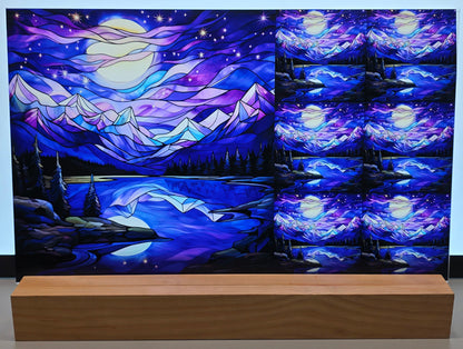 DecoCraft - Scenic Elevated Texture Tiles - Starlit Mountain Dream