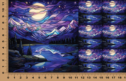 DecoCraft - Scenic Elevated Texture Tiles - Starlit Mountain Dream