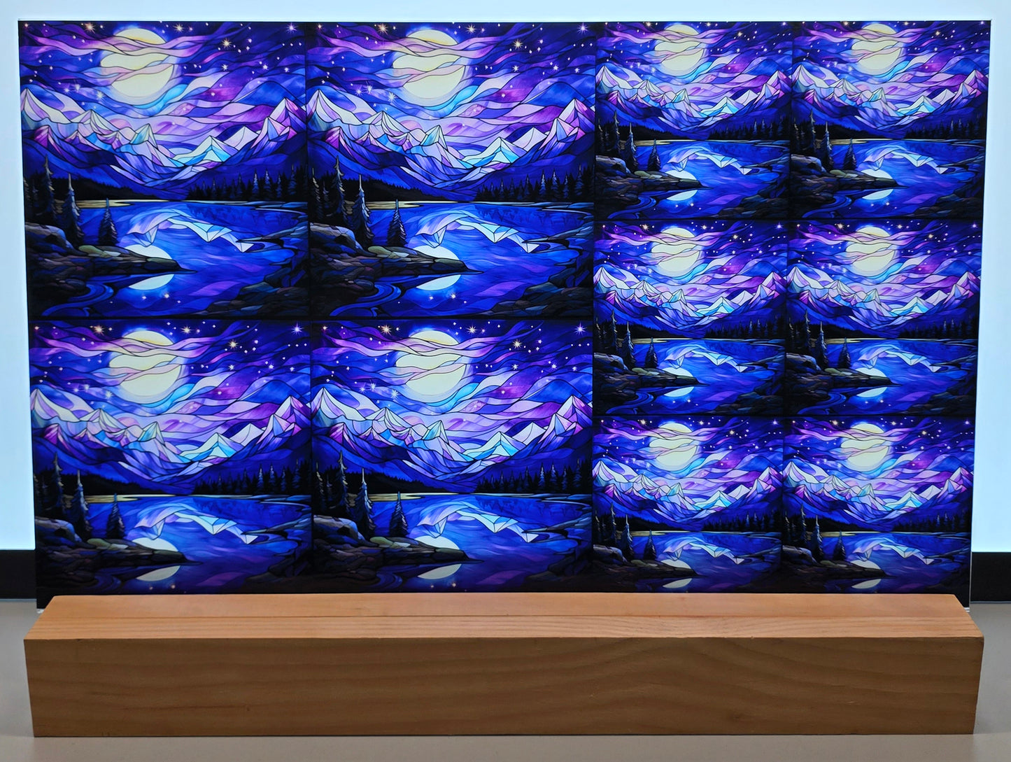 DecoCraft - Scenic Elevated Texture Tiles - Starlit Mountain Dream