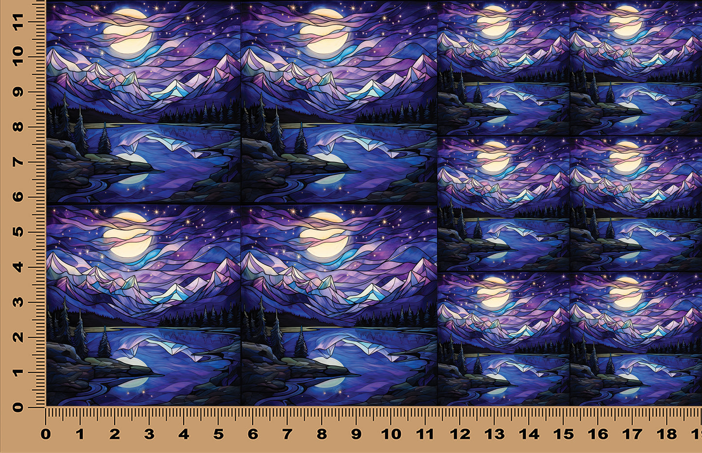 DecoCraft - Scenic Elevated Texture Tiles - Starlit Mountain Dream