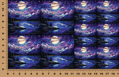 DecoCraft - Scenic Elevated Texture Tiles - Starlit Mountain Dream