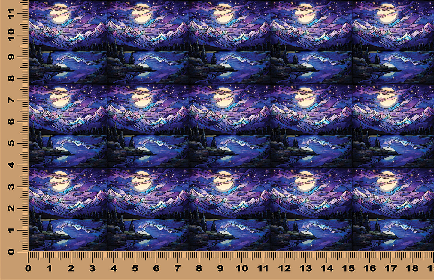 DecoCraft - Scenic Elevated Texture Tiles - Starlit Mountain Dream