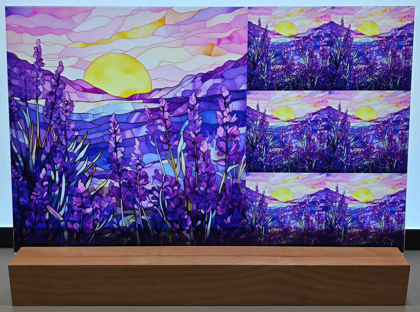 DecoCraft - Scenic Elevated Texture Tiles - Lavendar Valley Sunrise