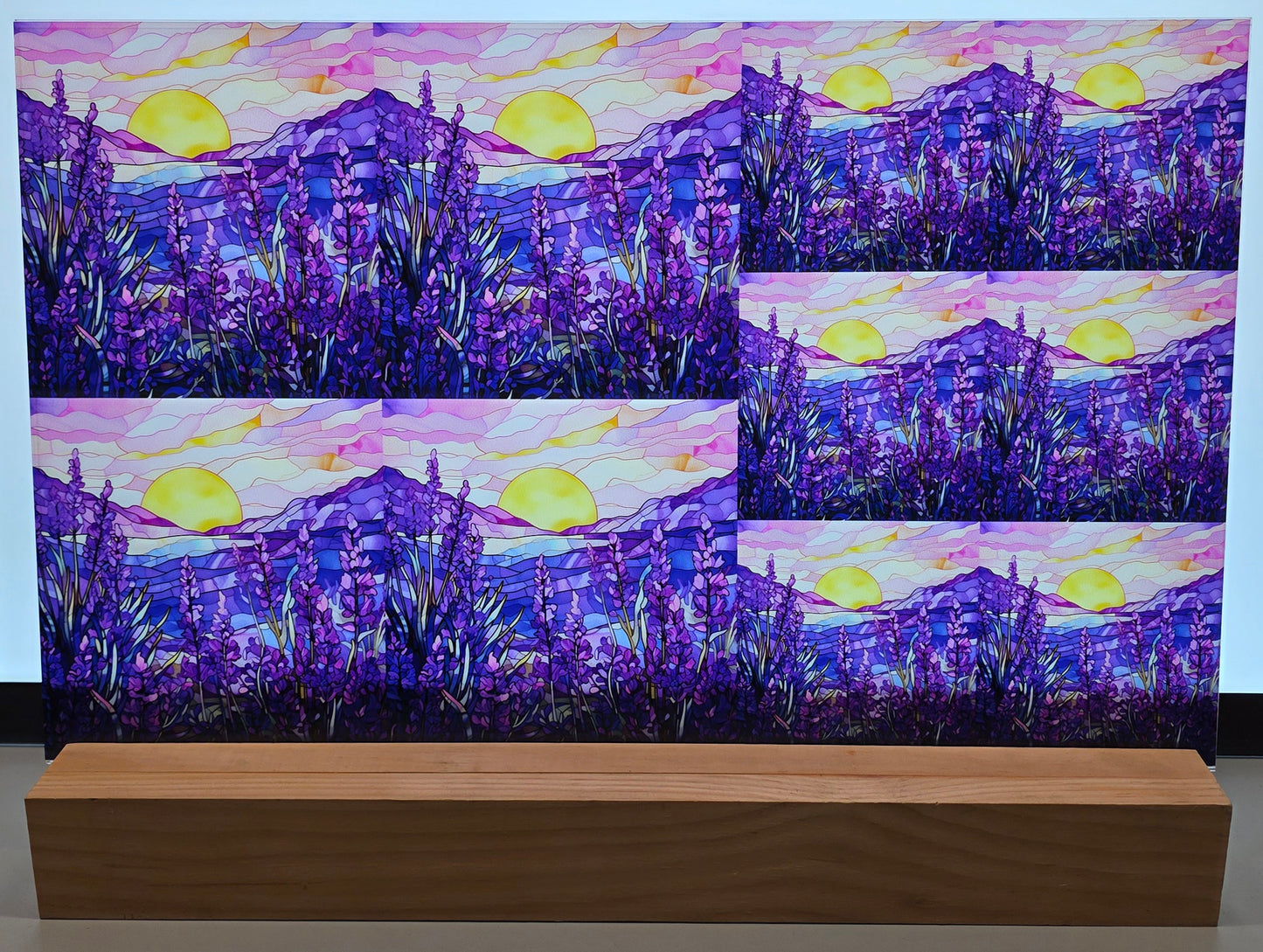 DecoCraft - Scenic Elevated Texture Tiles - Lavendar Valley Sunrise