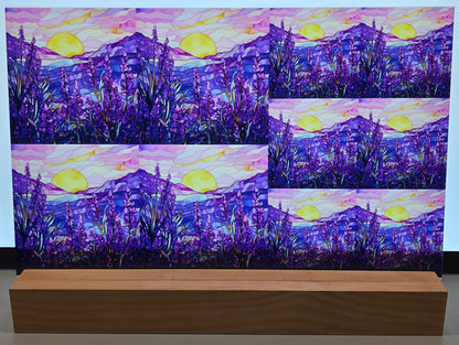 DecoCraft - Scenic Elevated Texture Tiles - Lavendar Valley Sunrise