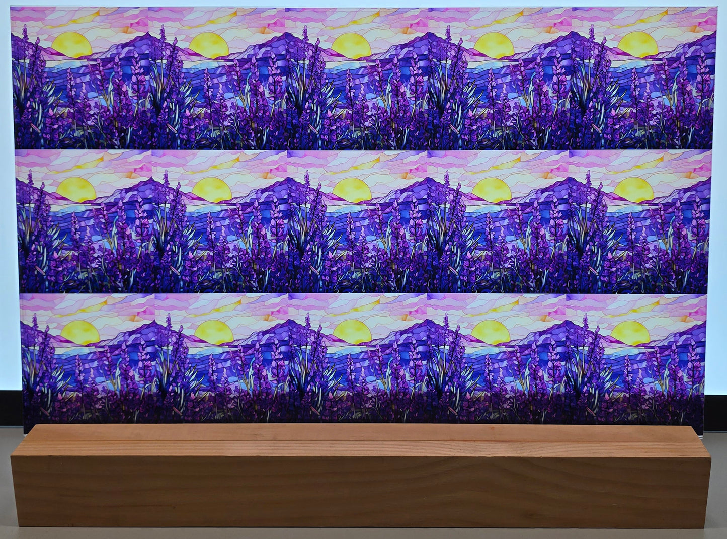 DecoCraft - Scenic Elevated Texture Tiles - Lavendar Valley Sunrise