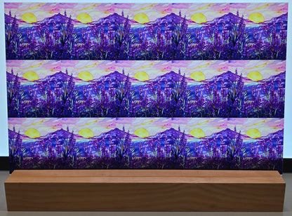 DecoCraft - Scenic Elevated Texture Tiles - Lavendar Valley Sunrise