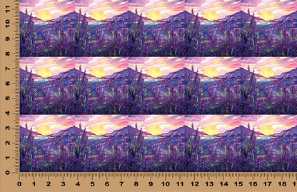 DecoCraft - Scenic Elevated Texture Tiles - Lavendar Valley Sunrise