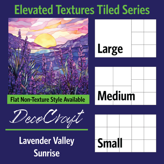 DecoCraft - Scenic Elevated Texture Tiles - Lavendar Valley Sunrise