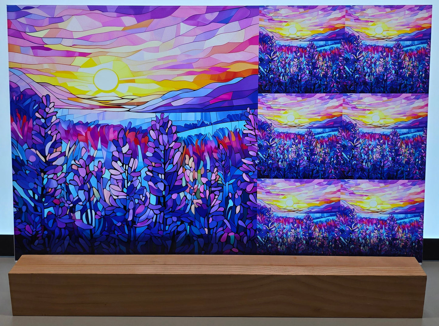 DecoCraft - Scenic Elevated Texture Tiles - Amethyst Fields