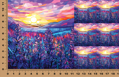 DecoCraft - Scenic Elevated Texture Tiles - Amethyst Fields