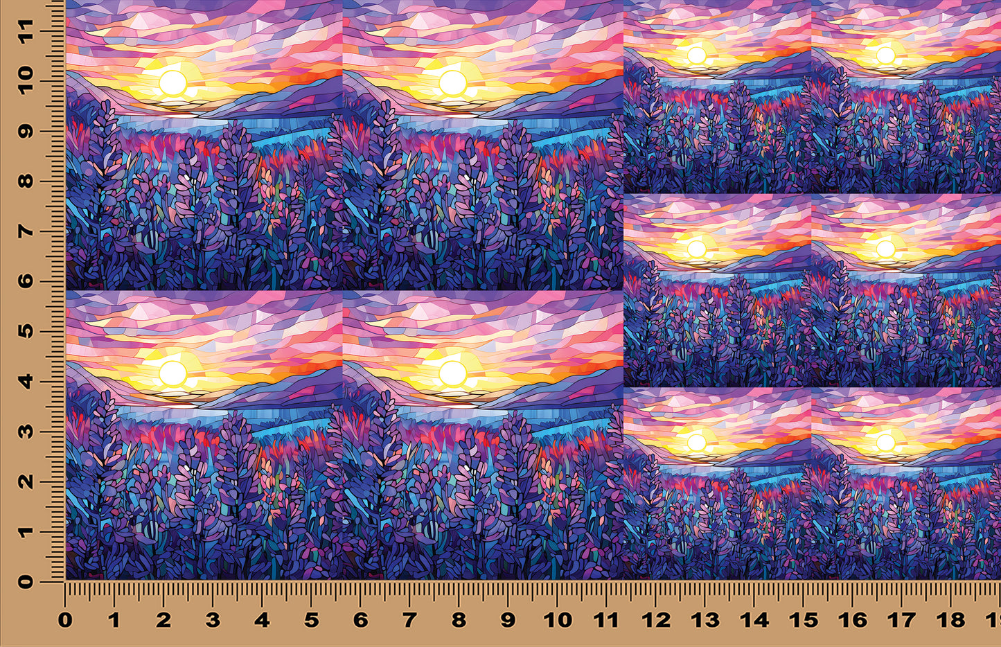 DecoCraft - Scenic Elevated Texture Tiles - Amethyst Fields