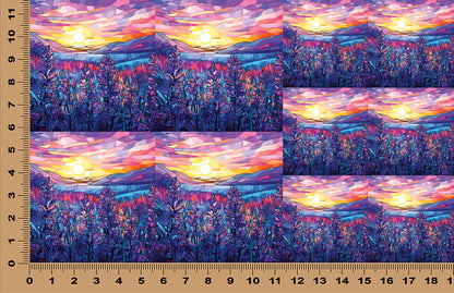 DecoCraft - Scenic Elevated Texture Tiles - Amethyst Fields