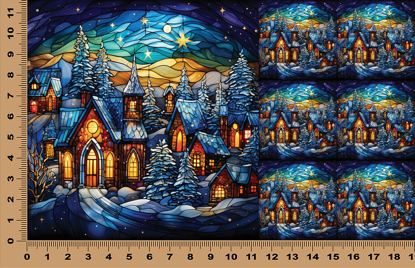 DecoCraft - Scenic Elevated Texture Tiles - Starfall Winter Village