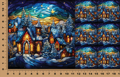 DecoCraft - Scenic Elevated Texture Tiles - Starfall Winter Village