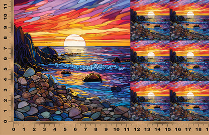 DecoCraft - Scenic Elevated Texture Tiles - Rocky Shore