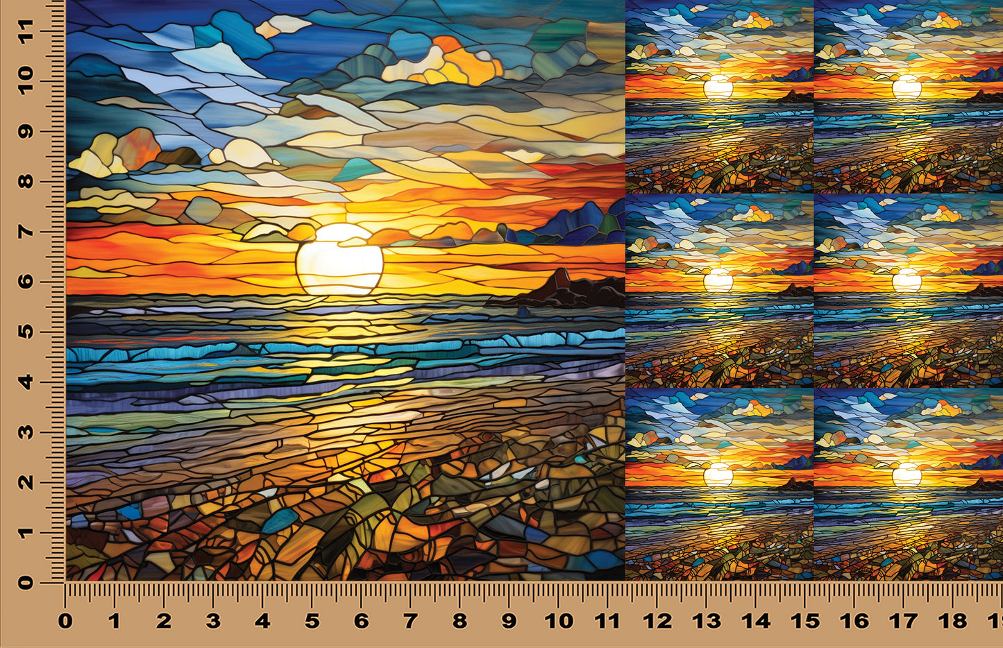 DecoCraft - Scenic Elevated Texture Tiles - Golden Tide