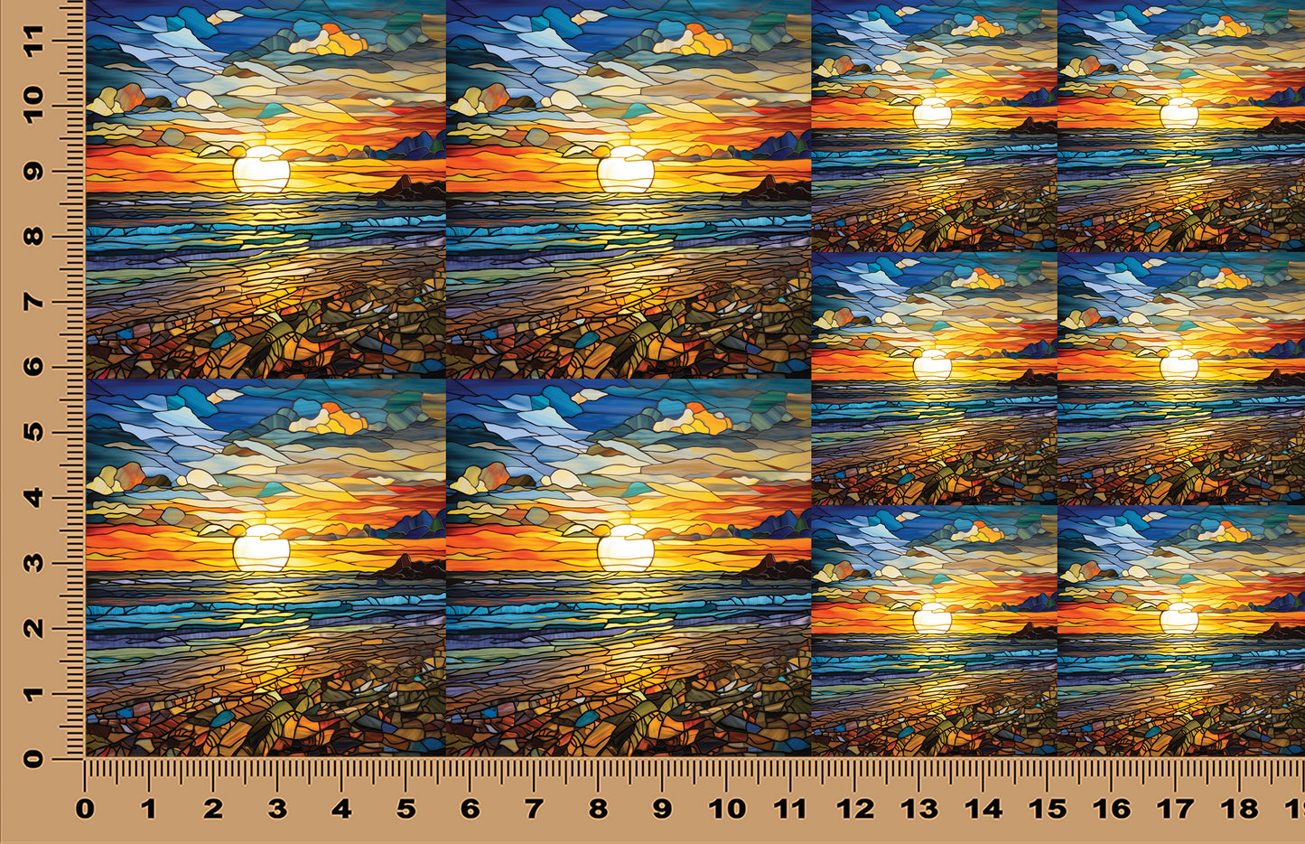 DecoCraft - Scenic Elevated Texture Tiles - Golden Tide