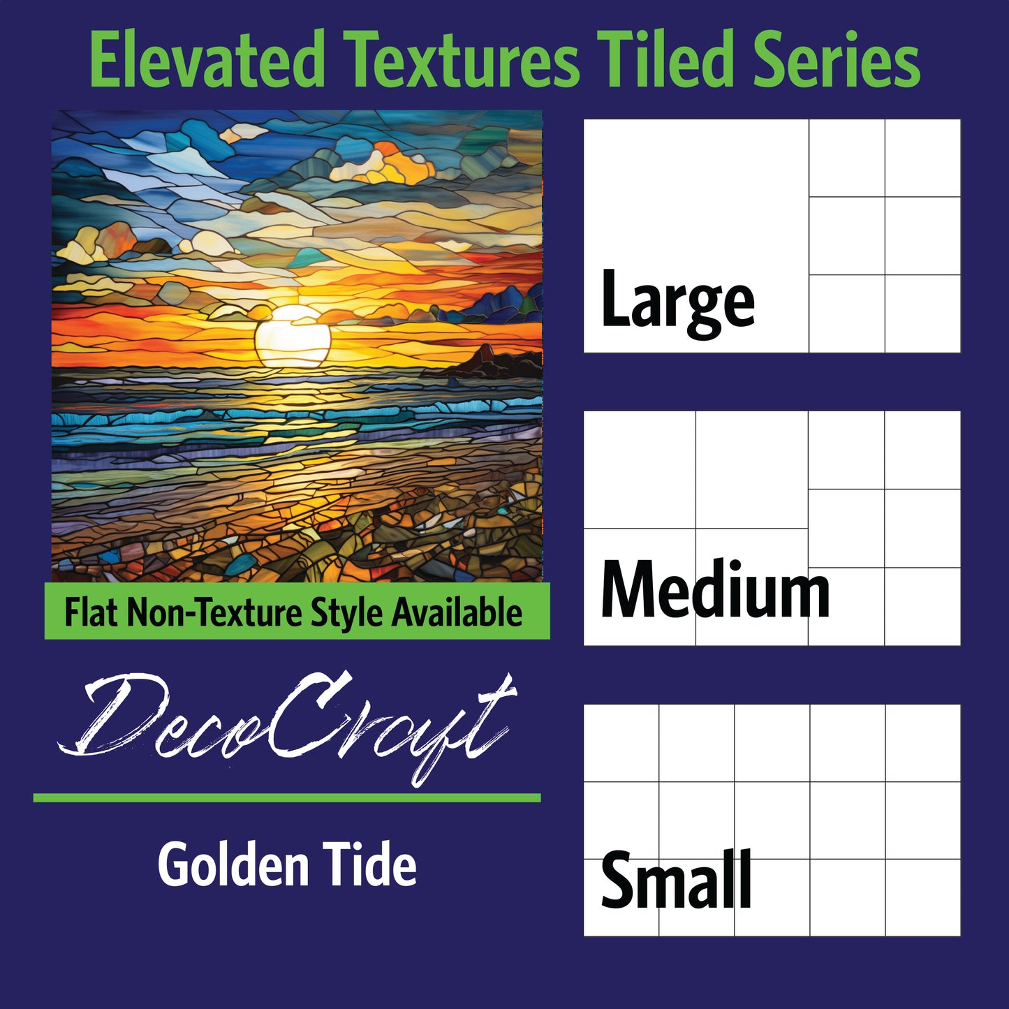 DecoCraft - Scenic Elevated Texture Tiles - Golden Tide