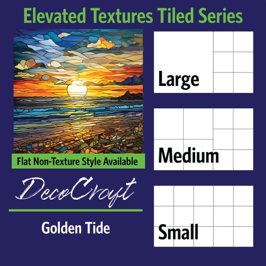 DecoCraft - Scenic Elevated Texture Tiles - Golden Tide