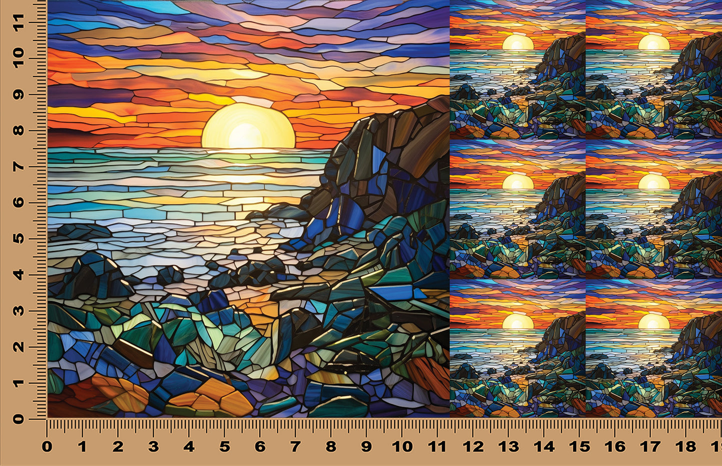 DecoCraft - Scenic Elevated Texture Tiles - Cliffside Evening