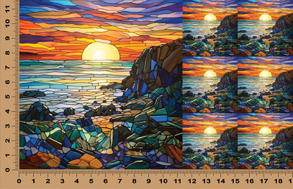 DecoCraft - Scenic Elevated Texture Tiles - Cliffside Evening