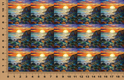 DecoCraft - Scenic Elevated Texture Tiles - Cliffside Evening