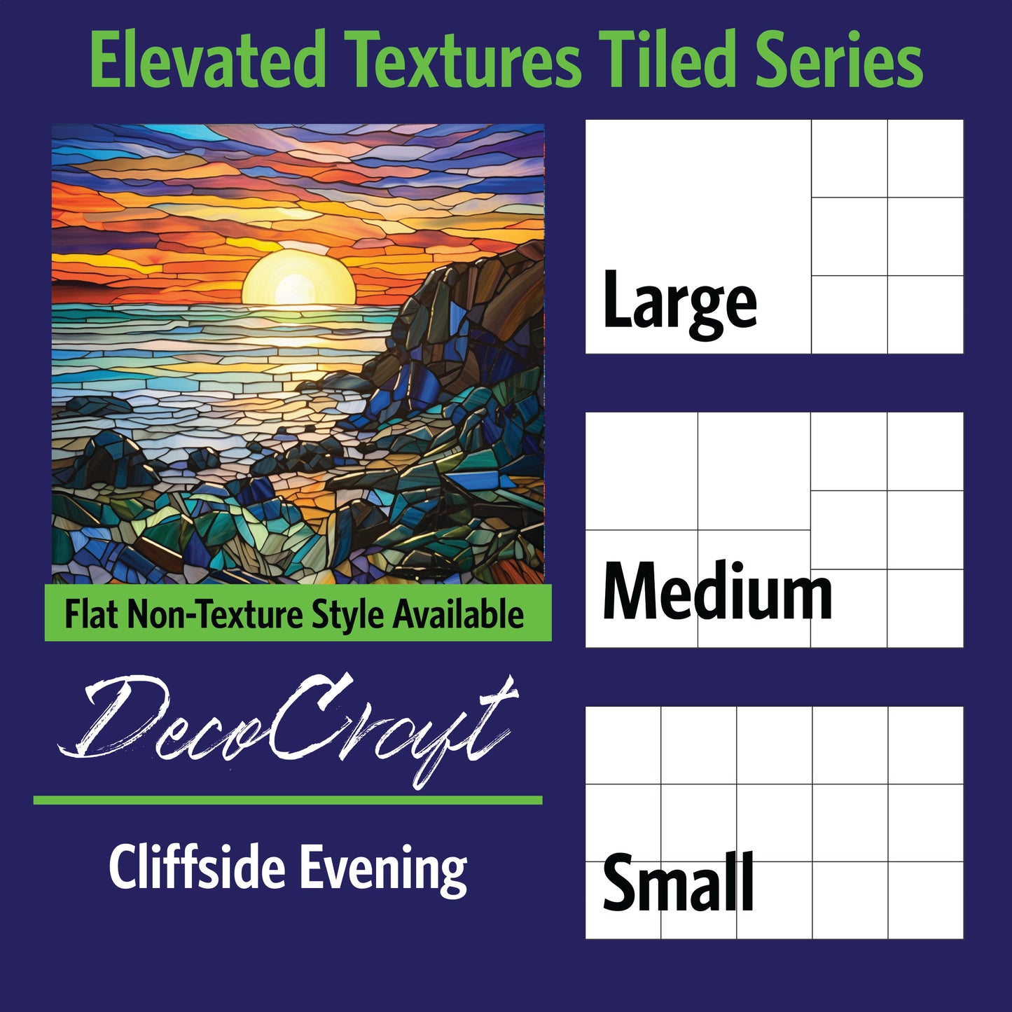 DecoCraft - Scenic Elevated Texture Tiles - Cliffside Evening
