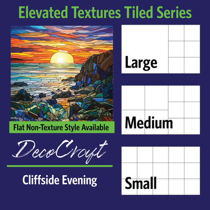 DecoCraft - Scenic Elevated Texture Tiles - Cliffside Evening