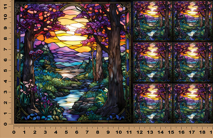 DecoCraft - Scenic Elevated Texture Tiles - Twilight Forest Creek